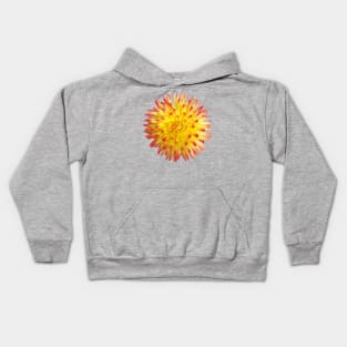 Yellow and Pink Spiky Flower Photo Kids Hoodie